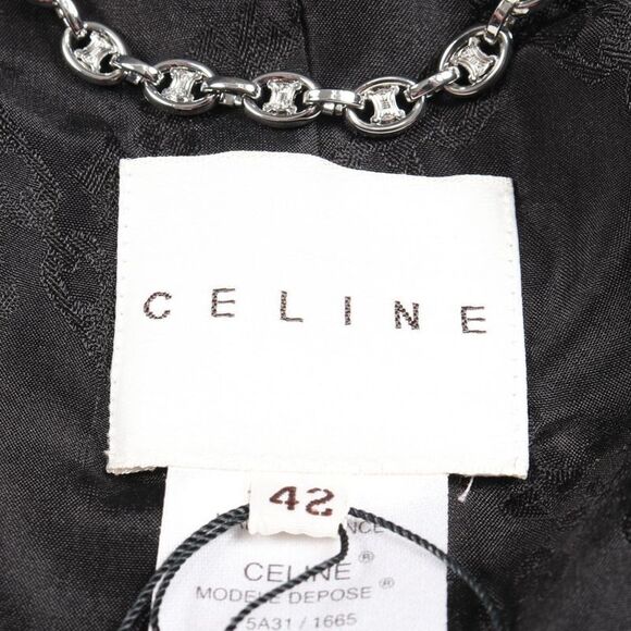 Celine Tailored Jacket 1665 25a31 0EB Brown Wool Jacket Women's Used A - Picture 3 of 4